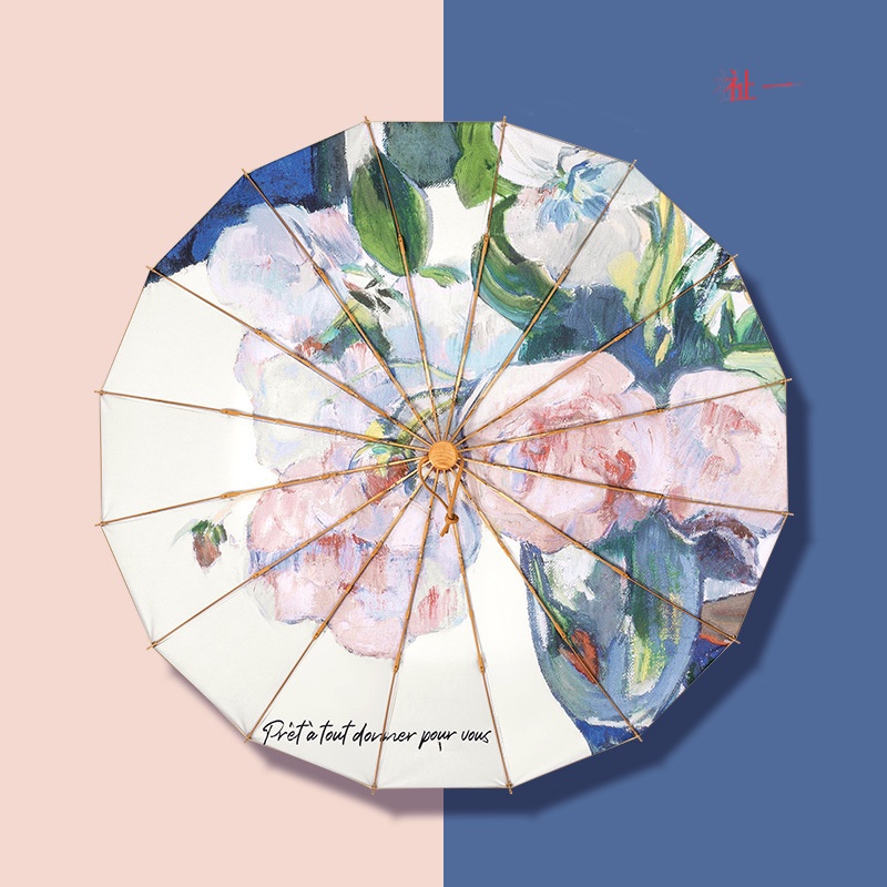 Dù Gấp Chống Tia Uv/Chống Gió Cỡ Lớn Tiện Dụng