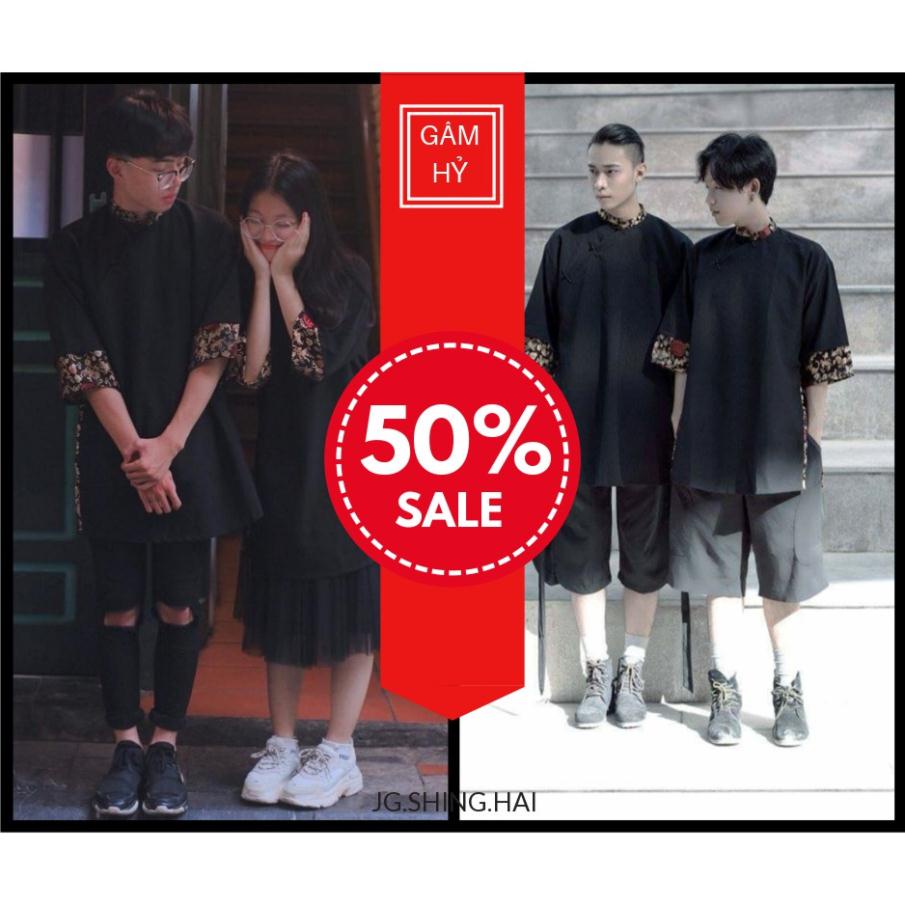 Áo sơ mi Shanghai unisex nam nữ có hình  - Áo dài cách tân nam nữ