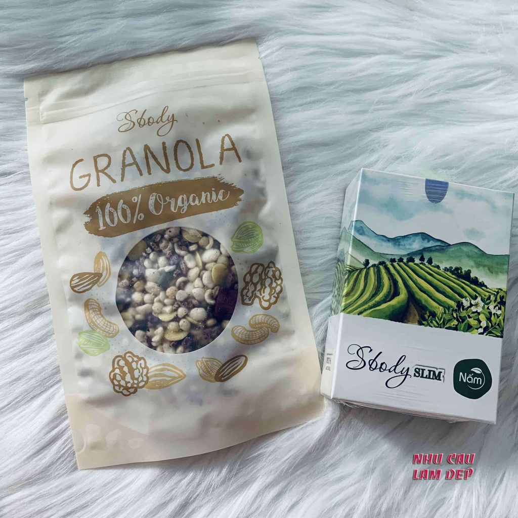 Giảm Cân Nấm Sbody slim Dạng Viên  Tặng Granola