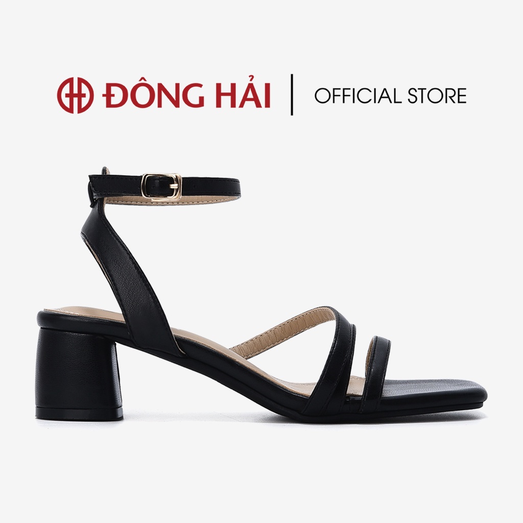 Giày sandal cao gót nữ Zucia thiết kế quai ngang phối dây chéo cách điệu gót vuông 5cm - STH21