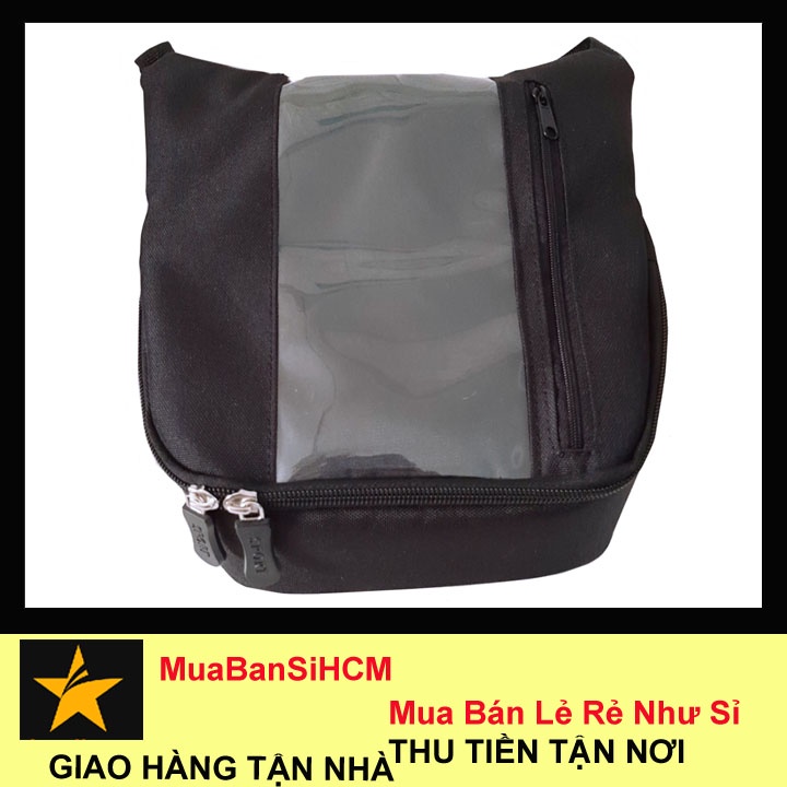Túi đựng điện thoại treo đầu xe máy mẫu đứng vải bố chuyên dụng Sunha dành cho xe ôm công nghệ phiên bản mới,