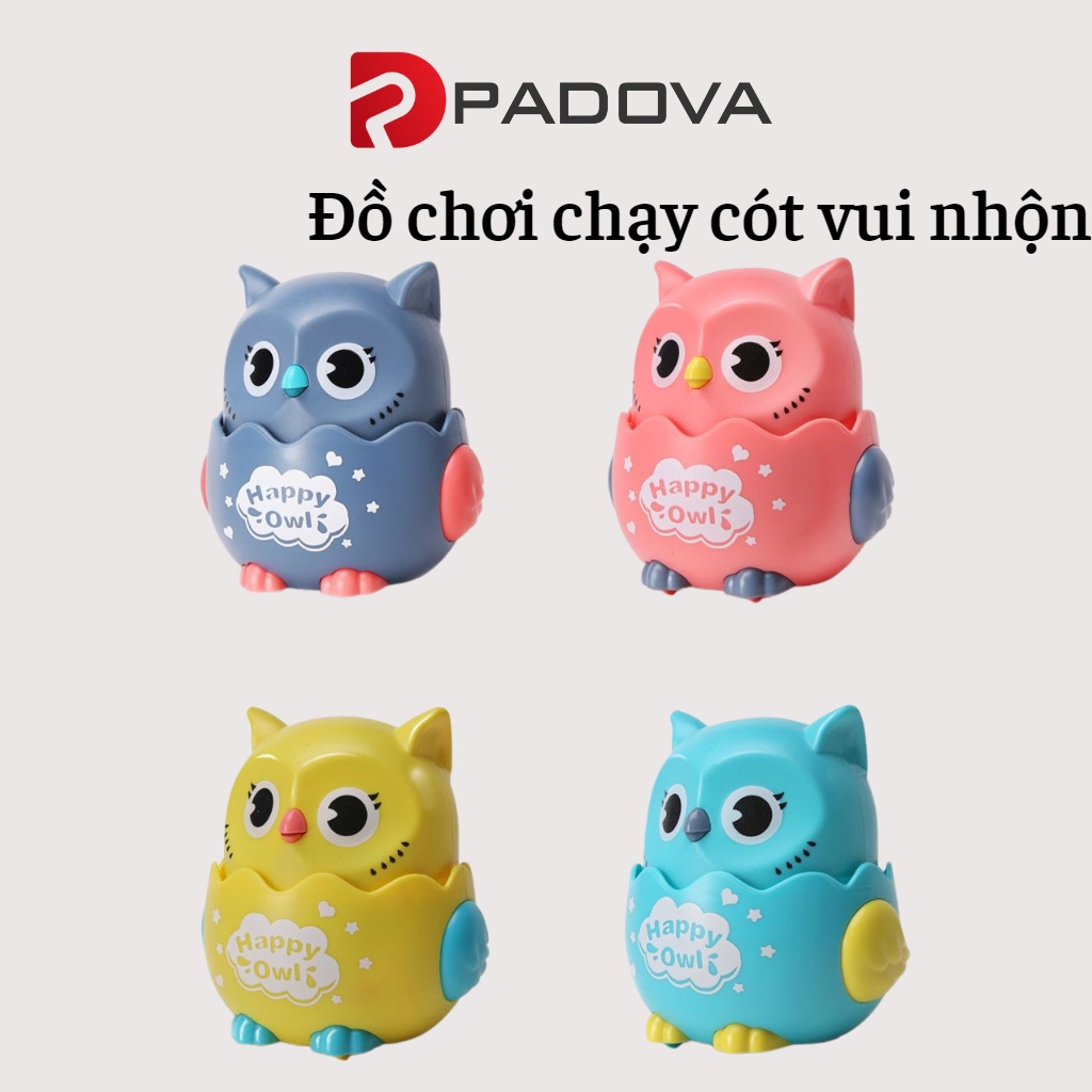 Đồ Chơi Chạy Cót Vui Nhộn Chim Cú Mèo Đáng Yêu Nhấn Là Chạy, Xoay 360 Độ PADOVA 9516