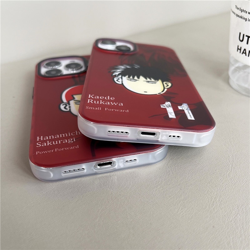 Ốp Điện Thoại Màu Laser In Logo Slam Dunk Sang Trọng Cho iPhone 14 13 11 12 Pro Max 12Pro 13Pro iPhone11