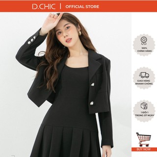 Áo vest lửng cổ 2 ve đính 2 cúc d.chic ms:160338
