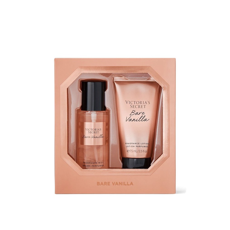 Bộ Quà Tặng Xịt Thơm Và Dưỡng Thể VICTORIA'S SECRET VS Mini Mist Lotion Gift Set 75ml x 2