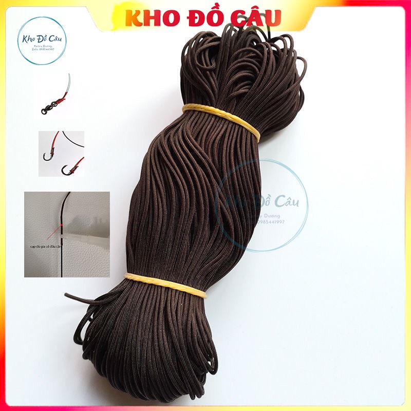 1m Dây Dù Không Lõi Gia Cố Trục,Đầu Cần,Mani Số 8 Câu Đài