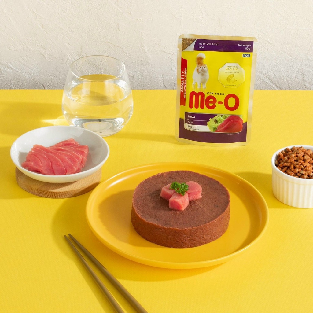 Thức ăn cho mọi giống Mèo trưởng thành và Mèo con Pate Meo gói 80g