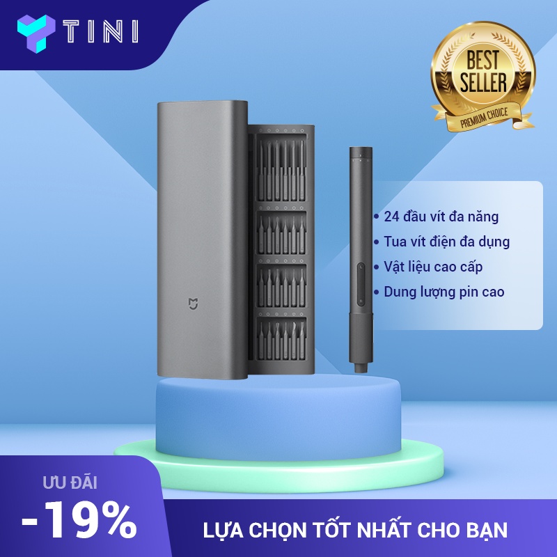 Bộ Tuốc Nơ Vít Điện Từ Tính Xiaomi Mijia MJDDLSDOO3QW, Tua Vít Điện Đa Năng Kèm 24 Đầu Vít Chuyên Dụng