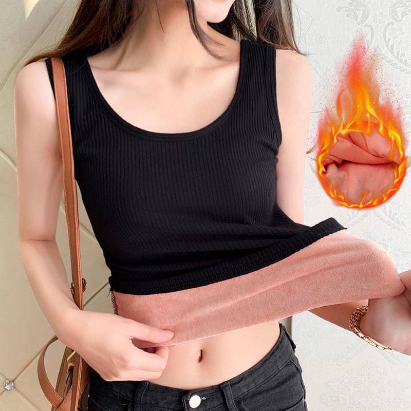 Áo Sát Nách Lót Lông Cừu Giữ Nhiệt Thời Trang Thu Đông Hàng Mới Dành Cho Nữ