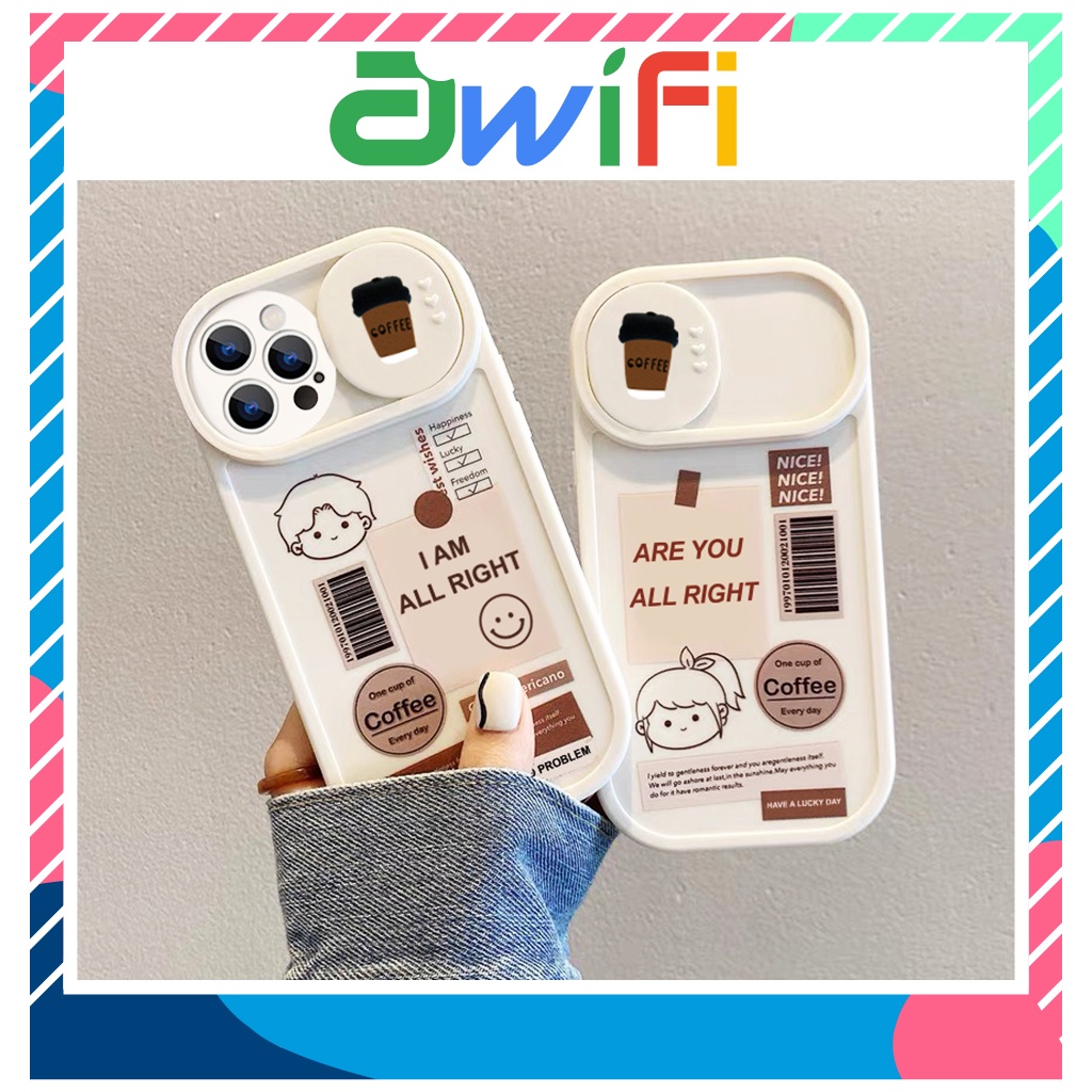 Ốp lưng iphone nắp trượt tròn couple coffee 6/6splus/7/7plus/8/8plus/x/xs/11/12/13/14/pro/max/plus/promax - Awifi F5-8