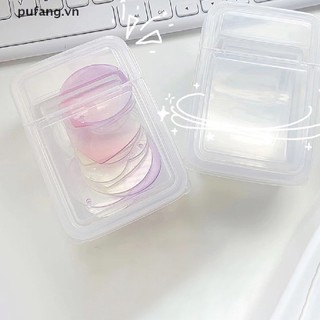 Pufang Small Size Storage Box Card Holder Sticker Stationery Transparent Storage Box vn