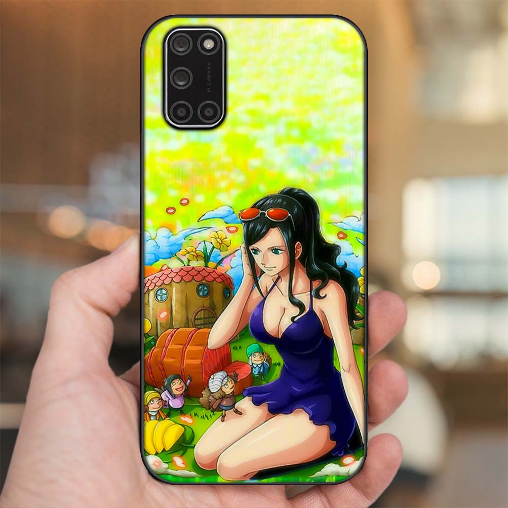 Ốp lưng Oppo A52, A92 viền đen in hình Nico Robin One Piece Đảo Hải Tặc