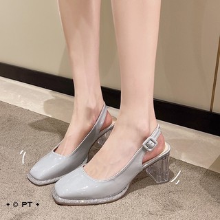 Giày gót trong 2 màu Sz 35-39 Super Fullbox bill