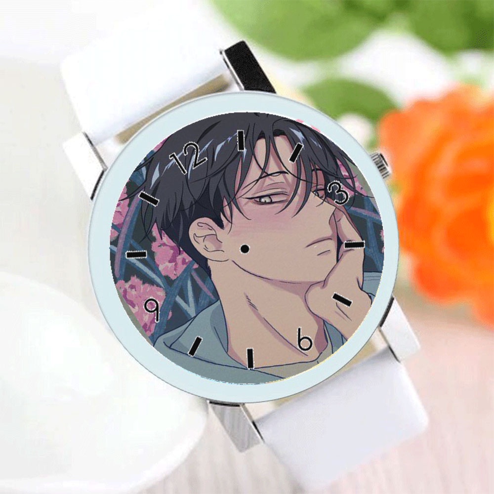 Đồng hồ đeo tay nam nữ in hình LOW TIDE IN TWILIGHT Đêm bên làn nước manhua BL anime chibi tiện lợi