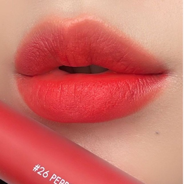 Son kem lì Hàn Quốc Romand phiên bản mới tông đỏ đất, đỏ nâu 27 Oak Wood Winery Zero Velvet Tint