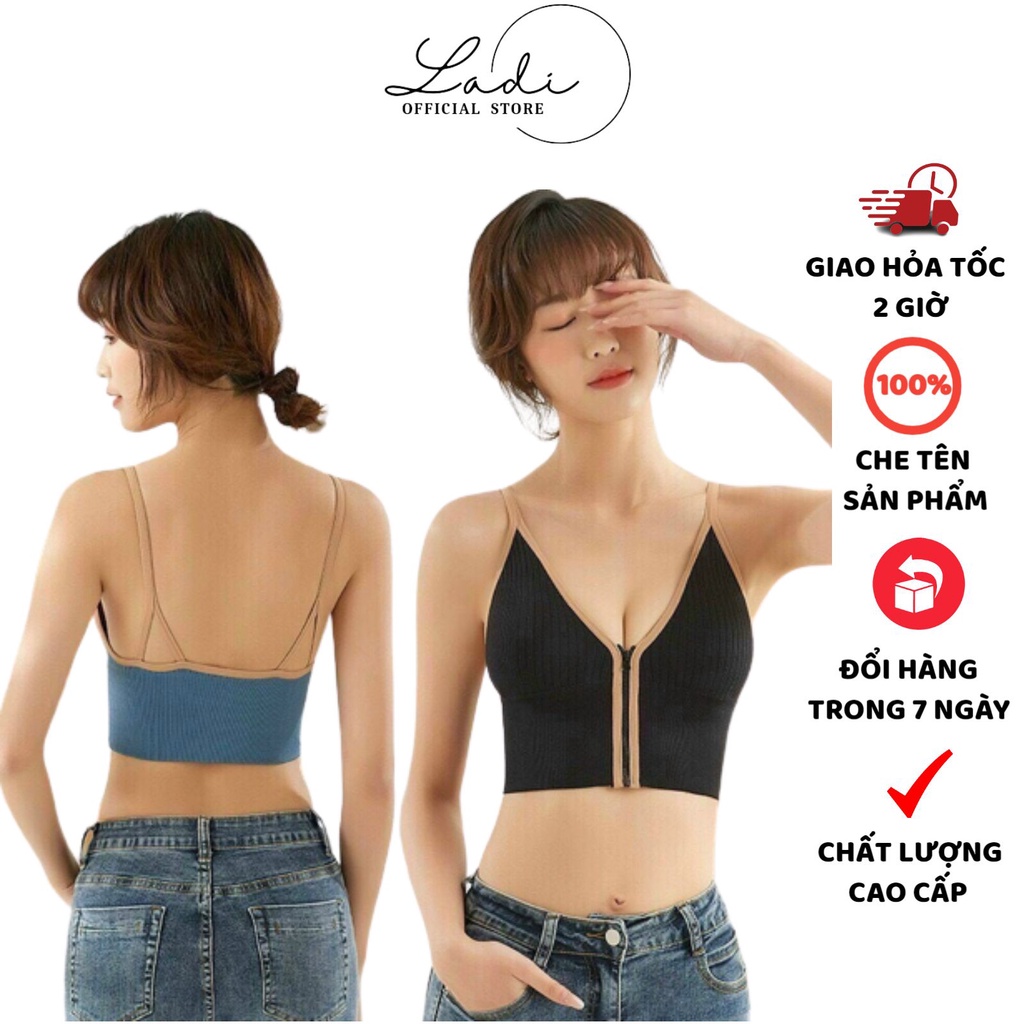 Áo Bra Nữ LADI Thiết Kế 2 Dây Nâng Ngực Kéo Khóa Tôn Dáng MÃ Bra 067