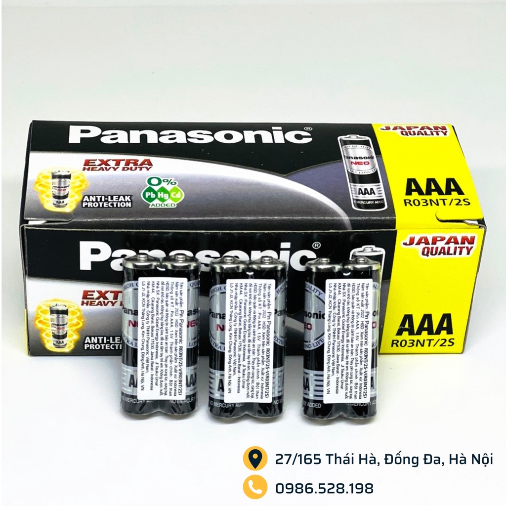 Pin tiểu Panasonic cỡ AA, AAA chính hãng, xuất xứ Indonesia