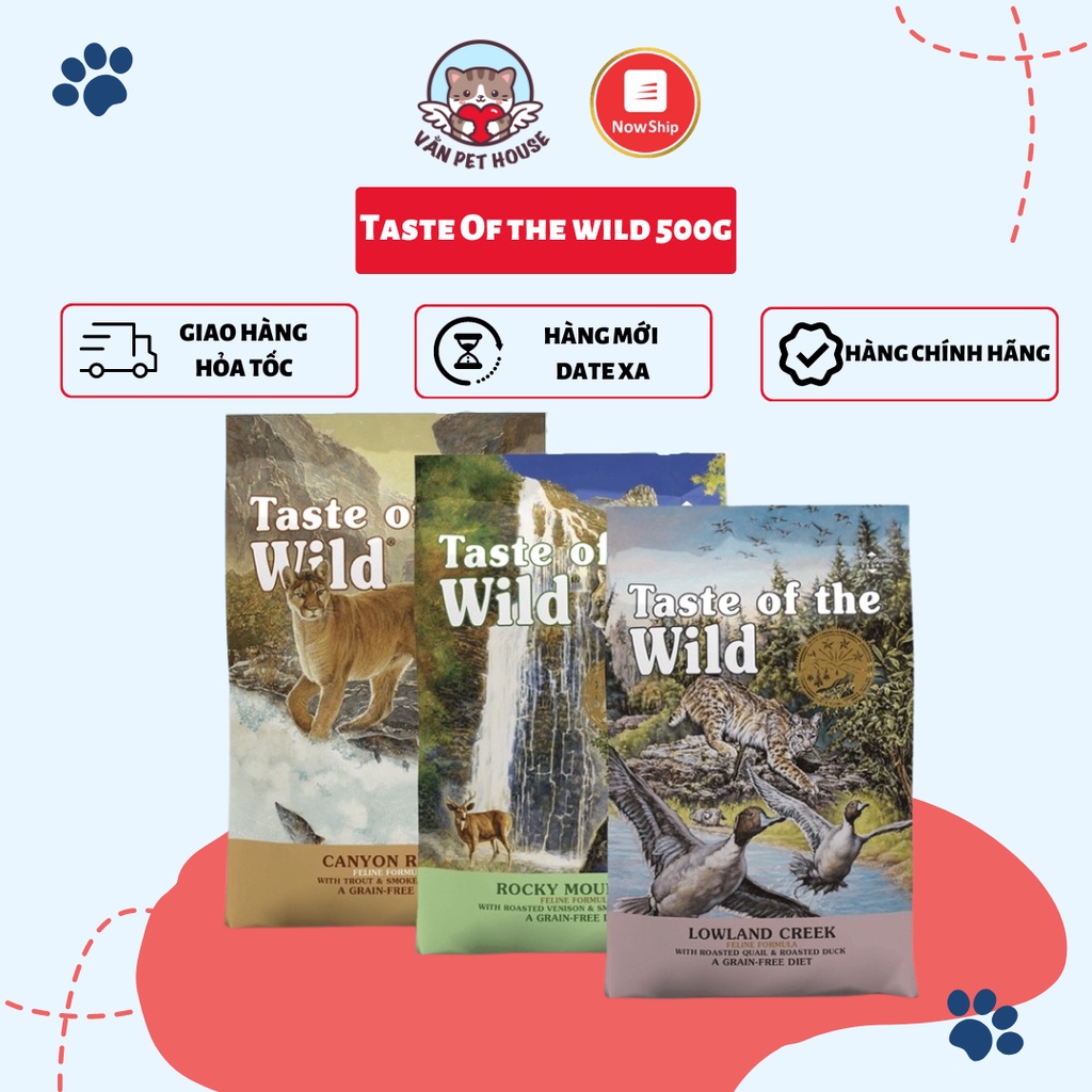 500g Thức ăn hạt Taste of the wild cho mèo