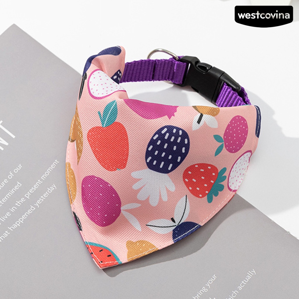 [COD]♘Vòng Nhẫn Tam Giác Bằng Kim Loại Mềm Tháo Nhanh In Họa Tiết Trái Cây Cho Thú Cưng