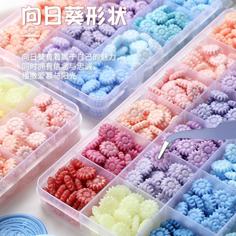 Hộp Sáp Hoa Hướng Dương Trong Suốt 10 / 15 / 24 Màu