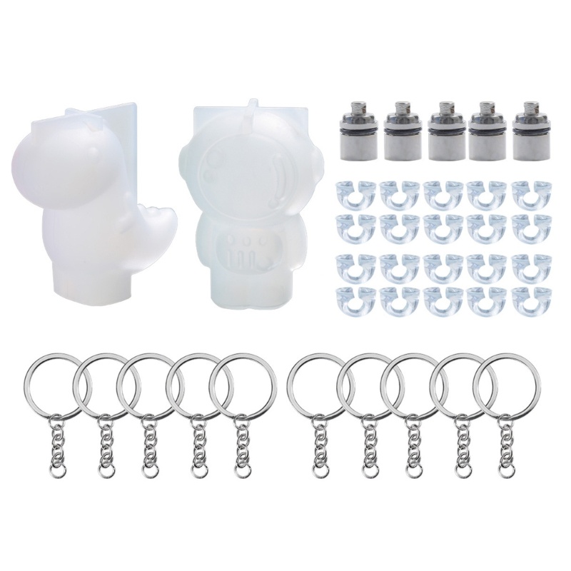 Khuôn Silicone Làm Móc Khóa Hình Khủng Long