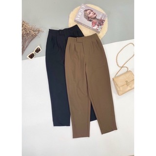 Quần Bigsize baggy lệch khoá quần tây chín tấc cạp cao lưng chun 60kg -85kg