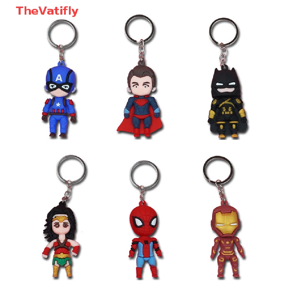 1 Móc Chìa Khóa Xe Hơi Họa Tiết Avenger League Iron Man Spiderman Captain America