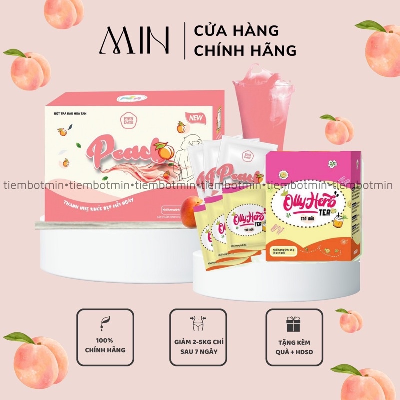 COMBO GIẢM CÂN EMO VỊ ĐÀO VÀ TRÀ BỨA/ COMBO DÀNH CHO CƠ ĐỊA KHÓ GIẢM/ GIẢM CÂN AN TOÀN HIỆU QUẢ