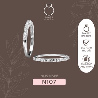 Nhẫn nữ bạc ý s925 đá cz cao cấp miễn phí xi kim mã số n107 | mi.a trang sức bạc
