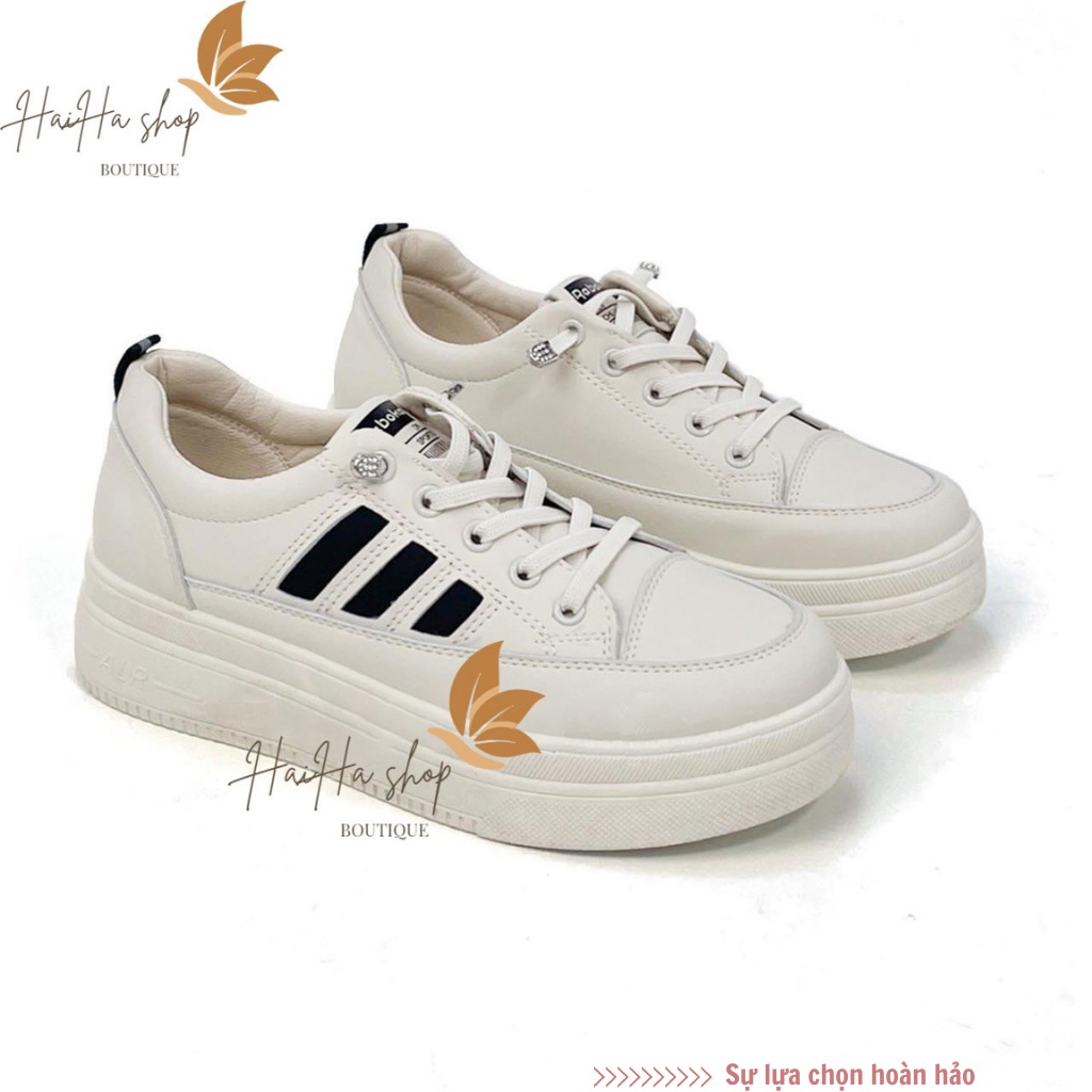 Giày thể thao Sneakers không buộc dây Raboka,giày lười đế độn 5 phân, dây thun co dãn hàng VNXK