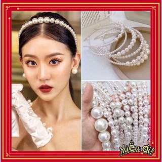 Cài tóc ngọc trai băng đô tóc đính ngọc trai