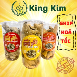 Combo 3 Hủ Snack 3 Vị Phô Mai, Thịt Nướng BBQ, Tôm Hùm Nướng King Kim 180g