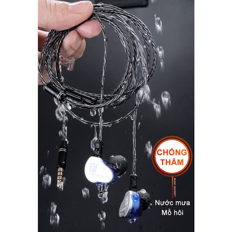 Tai Nghe Có Dây F4 Tai Nghe Nhét Tai Jack Type-C Và 3.5mm Tích Hợp Micro Đàm Thoại Âm Thanh Chuẩn HiFi Chống Ồn