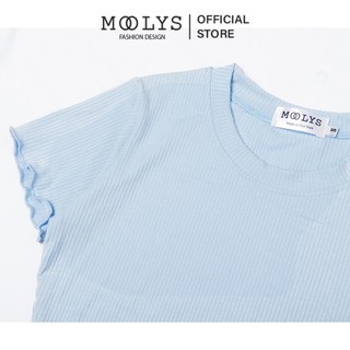 Áo crop top thun gân đơn giản Moolys MC010