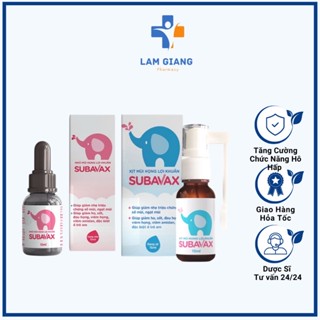 Nhỏ mũi và xịt mũi họng Subavax sử dụng lợi khuẩn giúp giảm ho,dịu họng,thông xoang mũi