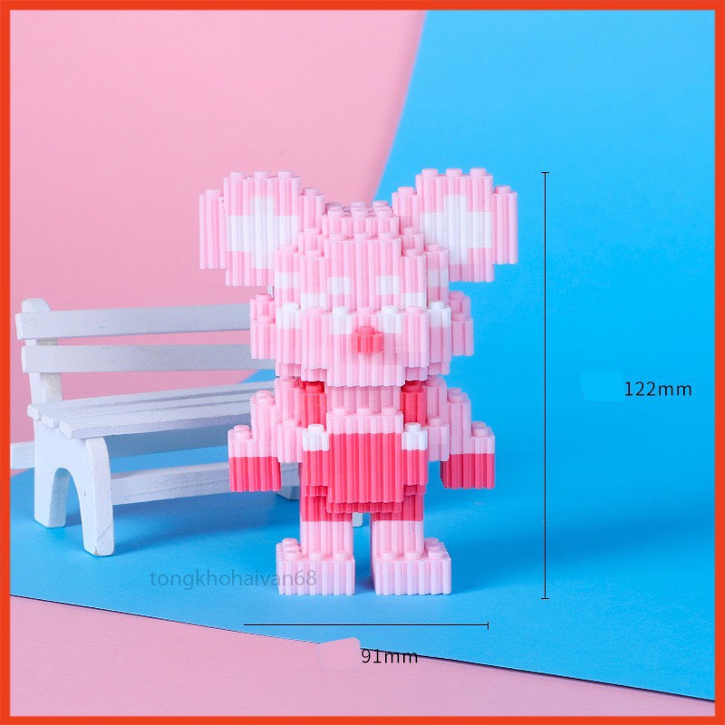 Đồ Chơi Mô Hình Lắp Ráp, Xếp Hình Gấu 3D Bear Brick Nhiều Nhân Vật Hoạt Hình Đáng Yêu