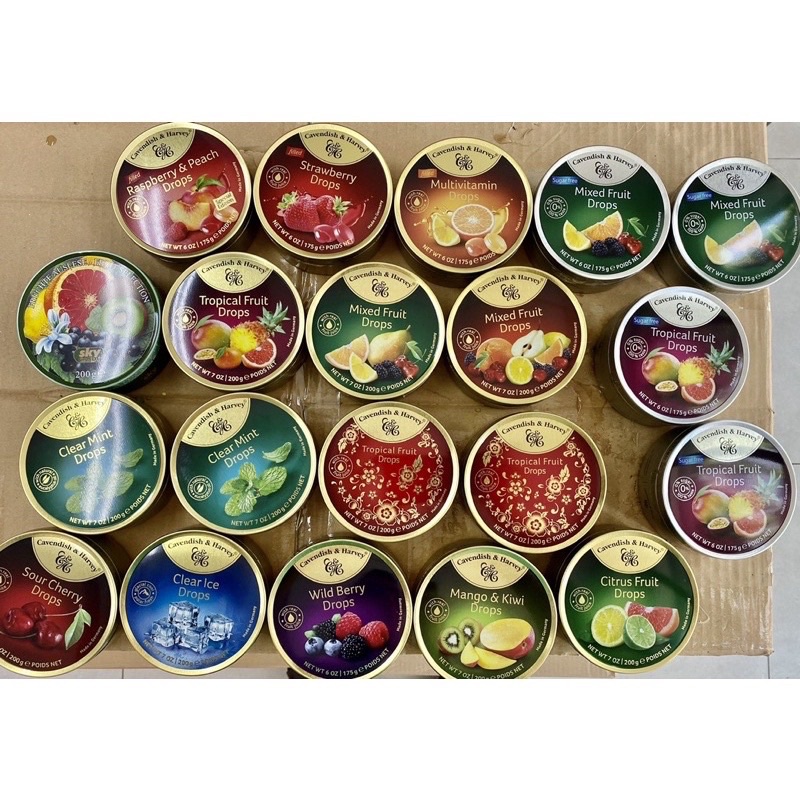 Kẹo trái cây Đức 200g hộp thiếc Cavendish & Harley