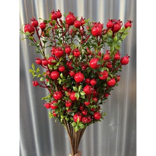 Cành Lựu giả - Cành Lựu Phú quý hút tài Lộc cành 6 nhánh hàng loại 1- giá 1 cành