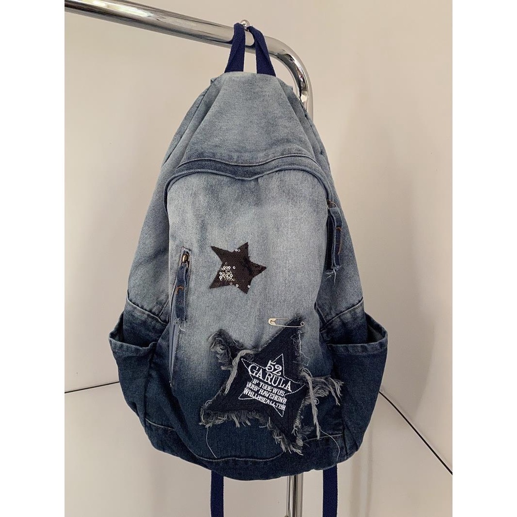 Ba Lô Vải Jean Phong Cách Vintage Cho Nữ
