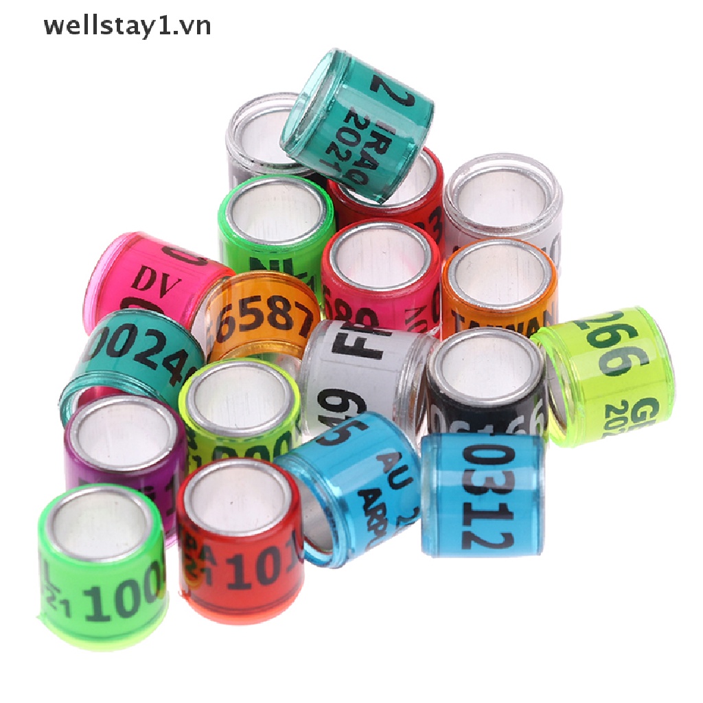 1  Set 20 Vòng Khuyên Chân Chim Bồ Câu Nhiều Màu Sắc