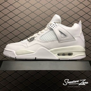Giày Thể Thao AIR JORDAN 4 Retro Pure Money Full Trắng Cổ Thấp Cực Phong Cách Cho Cả Nam Và Nữ Sneakers World
