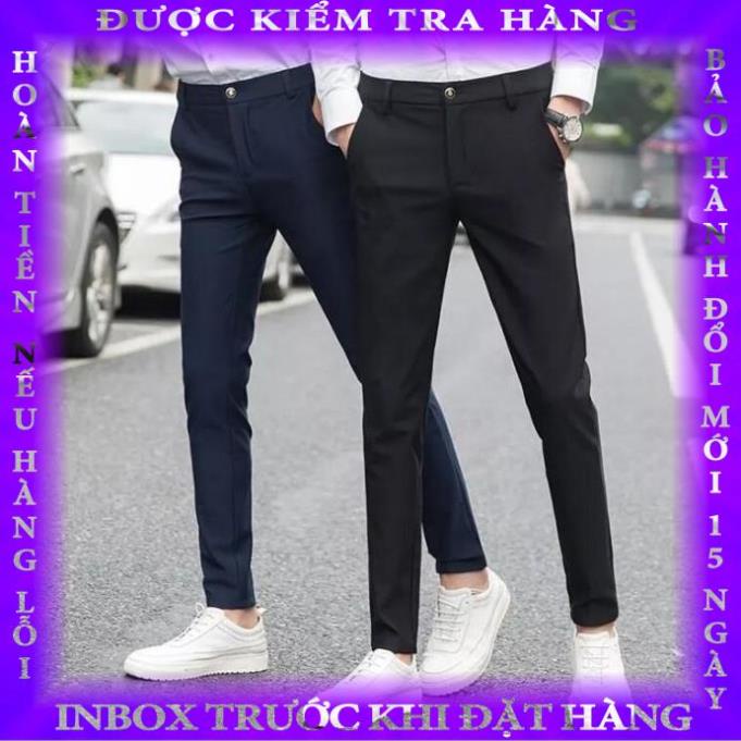 Quần Tây Nam - Quần Âu Nam TCE dáng ôm công sở vải co giãn nhẹ chống nhăn chống xù  hanthien