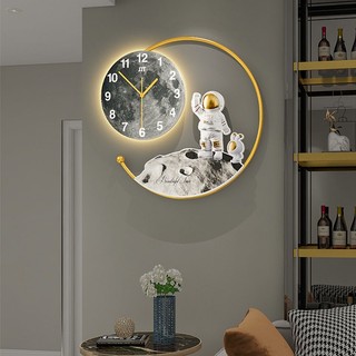 Đồng hồ treo tường in 3D hình phi hành gia rõ nét, đồng hồ trang trí có đèn led phát sáng đẹp