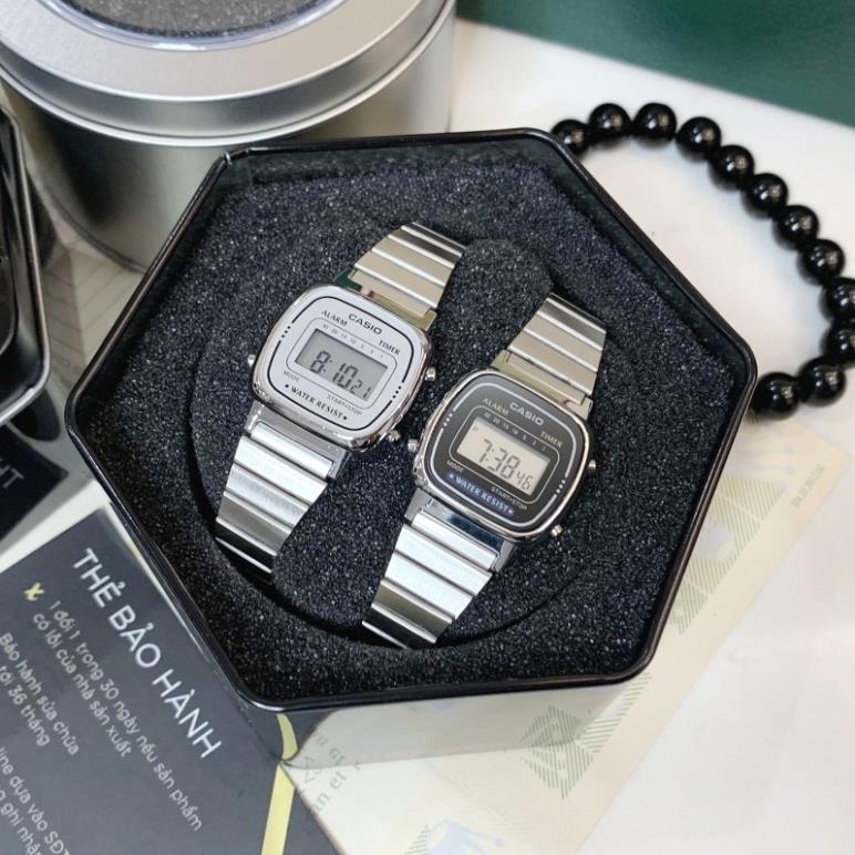 Đồng hồ nữ Casio 2 màu mặt nhỏ dây hợp kim cao cấp DHN670 shop108