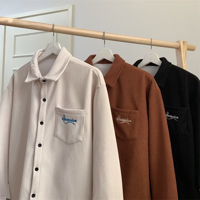 Áo Sơ Mi Nhung Kẻ Thời Trang Mùa Hè Dành Cho Nam