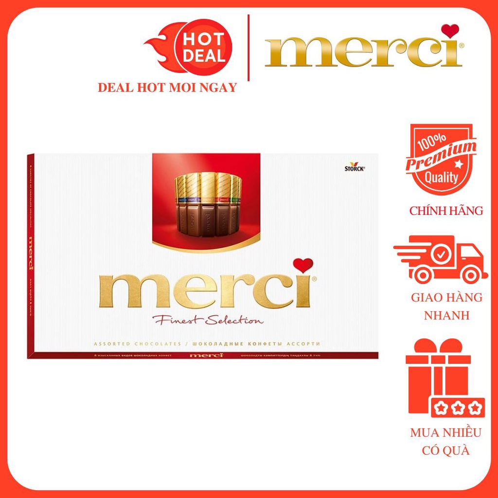 Kẹo Socola Merci Hộp 400G - Socola Nhập Khẩu Châu Âu