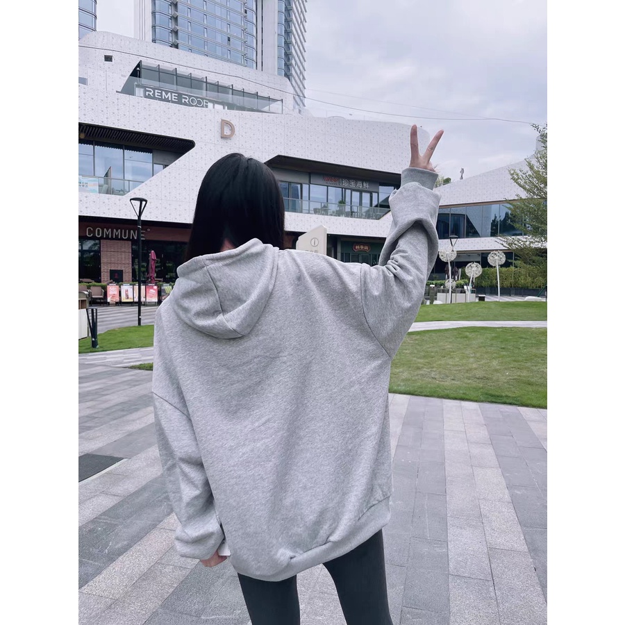 Áo Hoodie Dáng Rộng Có In Chữ Thời Trang Phong Cách Hàn Quốc Cho Nam Áo Hoodie Unisex Nam Nữ Basic Cao CấP áo hoodie unisex trơn