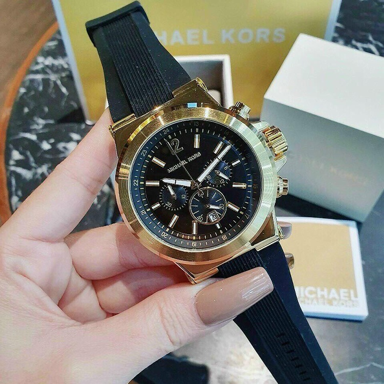 Đồng hồ nam MICHAEL KORS máy nhật, kính shaphire, chống nước, chạy full kim, size 45mm, dây cao su CAO CẤP