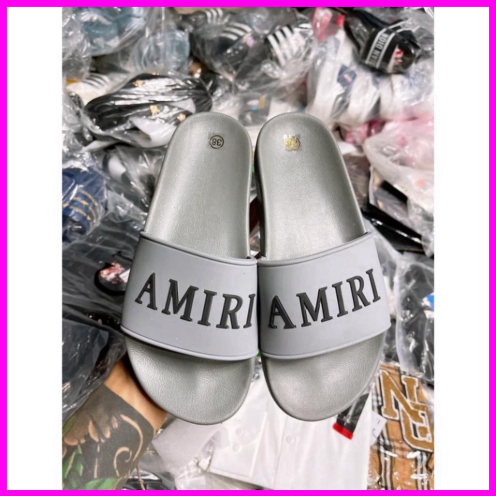 Dép lê nam nữ thời trang ,  Dép quai ngang chữ AMIRI siêu hot hit - AMR01 Xmenshop