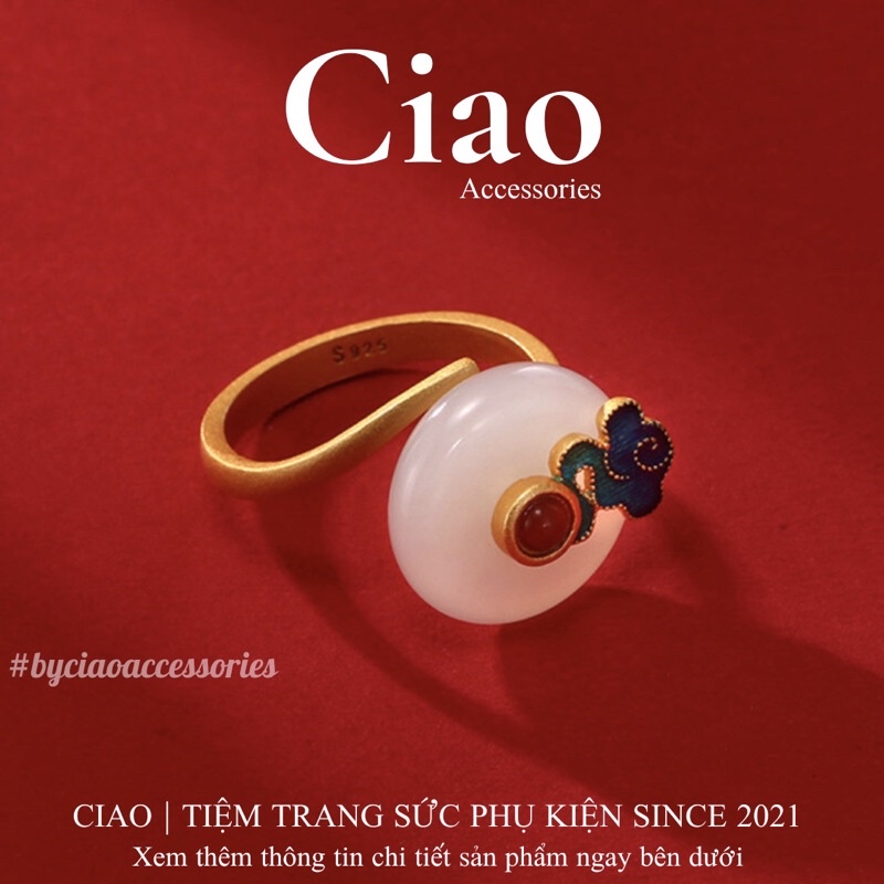 [SPRING CIAO] BST Vòng tay/ Vòng cổ mạ bạc S925 thiết kế hoạ tiết tròn mã 01 Ciao accessories